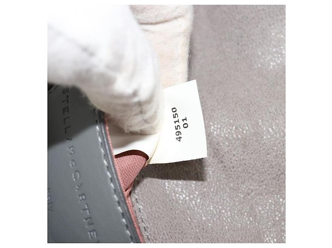 Autre Marque Stella MacCartney Falabella Tasche mit Kette Polyester Grau Silber Auth BA13184 Braun - Ansicht 12