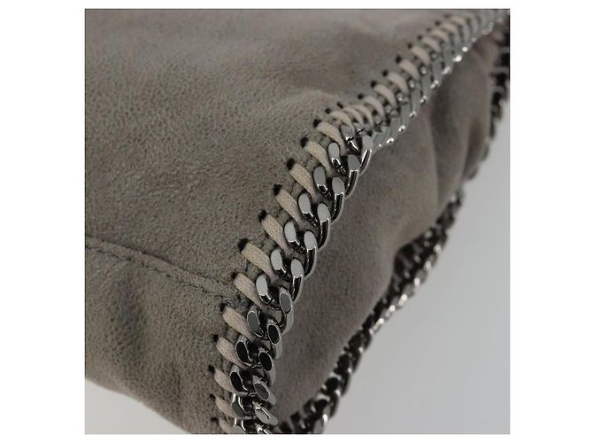Autre Marque Stella MacCartney Falabella Tasche mit Kette Polyester Grau Silber Auth BA13184 Braun - Ansicht 16