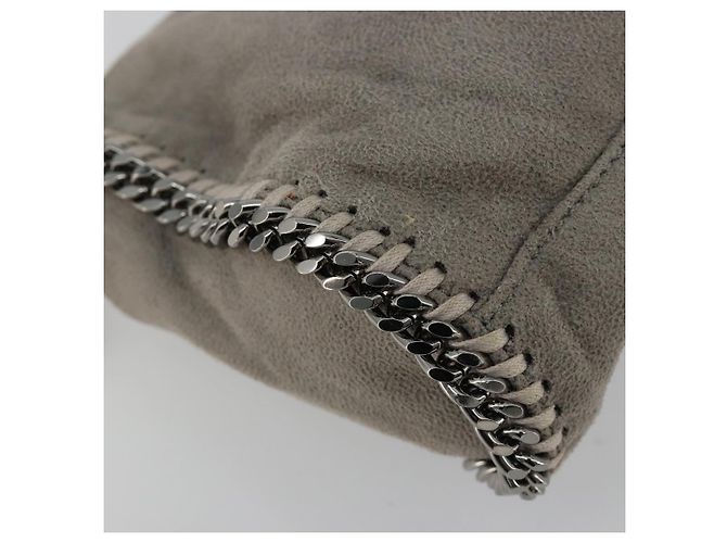 Autre Marque Stella MacCartney Falabella Tasche mit Kette Polyester Grau Silber Auth BA13184 Braun - Ansicht 17