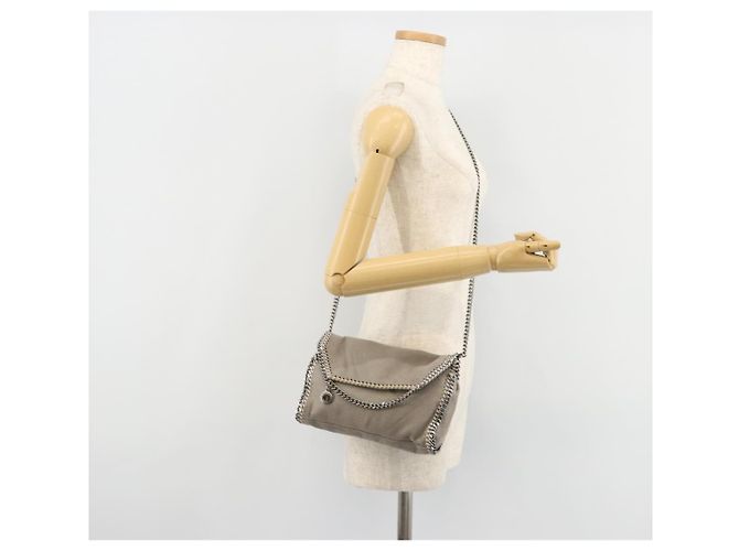 Autre Marque Stella MacCartney Falabella Tasche mit Kette Polyester Grau Silber Auth BA13184 Braun - Ansicht 23