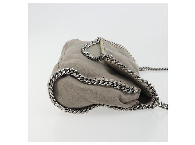 Autre Marque Stella MacCartney Falabella Tasche mit Kette Polyester Grau Silber Auth BA13184 Braun - Ansicht 3