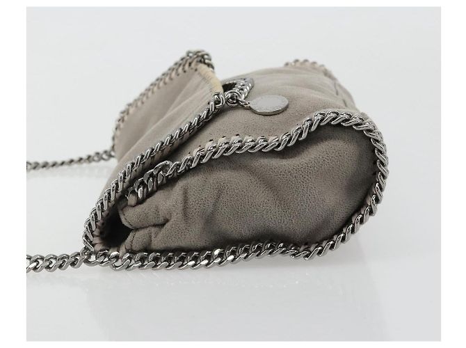 Autre Marque Stella MacCartney Falabella Tasche mit Kette Polyester Grau Silber Auth BA13184 Braun - Ansicht 4