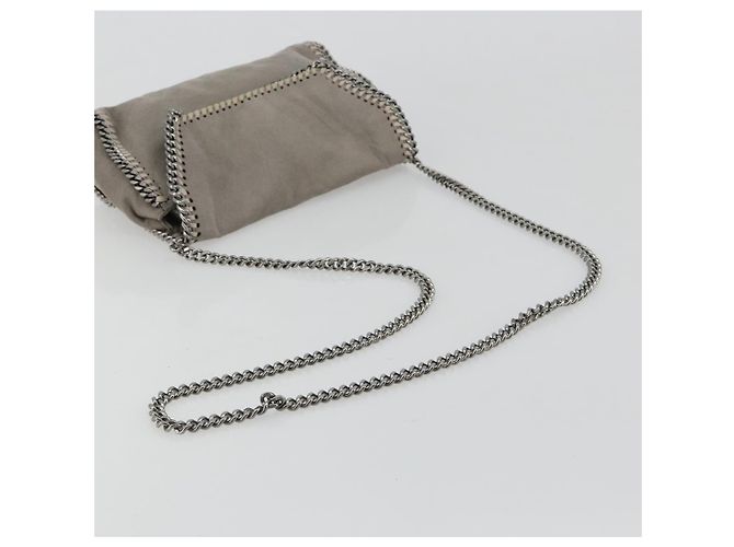 Autre Marque Stella MacCartney Falabella Tasche mit Kette Polyester Grau Silber Auth BA13184 Braun - Ansicht 7