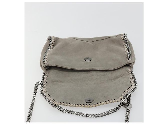 Autre Marque Stella MacCartney Falabella Tasche mit Kette Polyester Grau Silber Auth BA13184 Braun - Ansicht 9