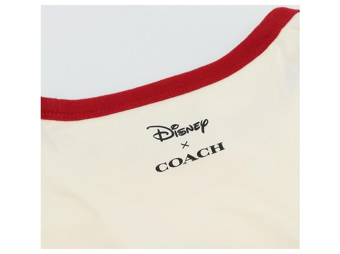 Camiseta de manga corta Coach CoachxDisney de algodón L Blanco Auth 167323M - vista 11