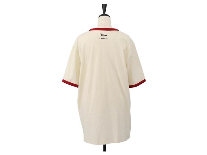 Camiseta de manga corta Coach CoachxDisney de algodón L Blanco Auth 167323M - vista 2