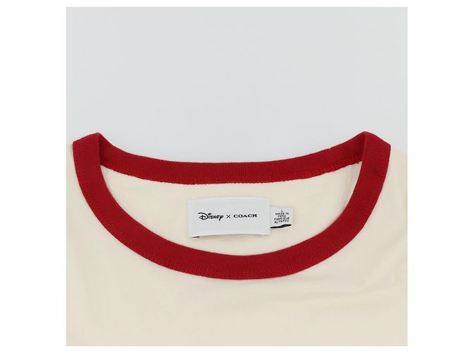 Camiseta de manga corta Coach CoachxDisney de algodón L Blanco Auth 167323M - vista 6