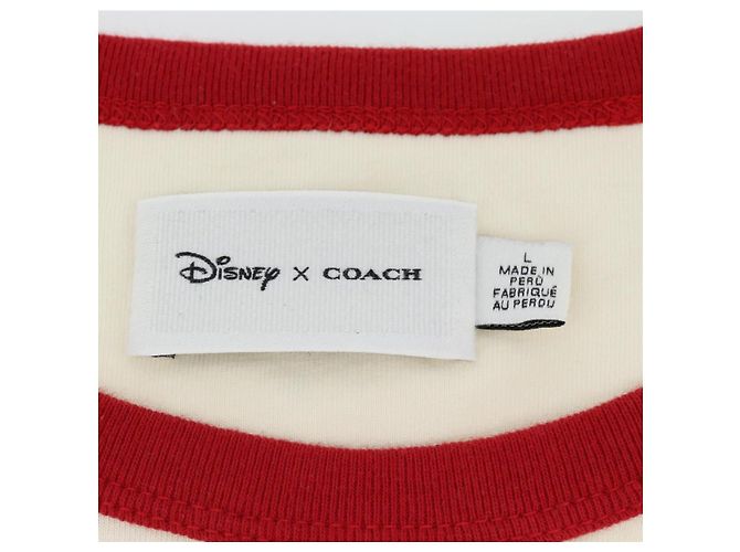 Camiseta de manga corta Coach CoachxDisney de algodón L Blanco Auth 167323M - vista 7