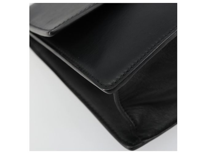 Borsa a Spalla con Catena VERSACE in Pelle Nera e Oro Auth BA13207 Nero D'oro - vista 14