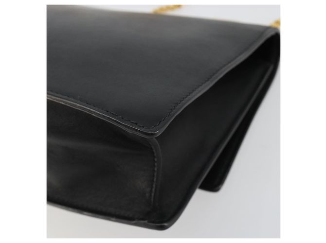 Borsa a Spalla con Catena VERSACE in Pelle Nera e Oro Auth BA13207 Nero D'oro - vista 15