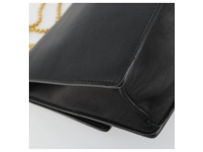 Borsa a Spalla con Catena VERSACE in Pelle Nera e Oro Auth BA13207 Nero D'oro - vista 16