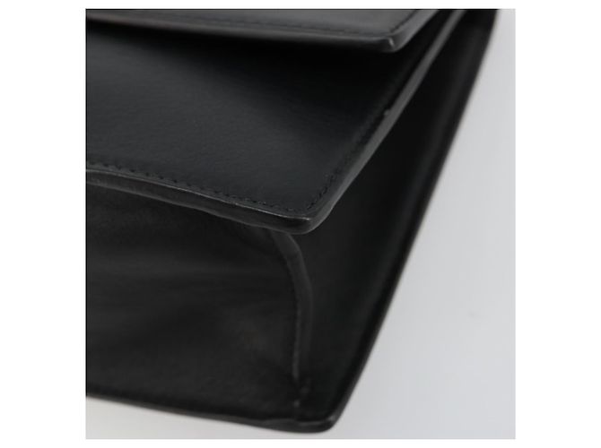 Borsa a Spalla con Catena VERSACE in Pelle Nera e Oro Auth BA13207 Nero D'oro - vista 9