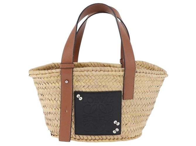 LOEWE Studio Ghibli My Neighbor Totoro Pitch Black Basket Small Auth 167381SAM Beige - vista 13