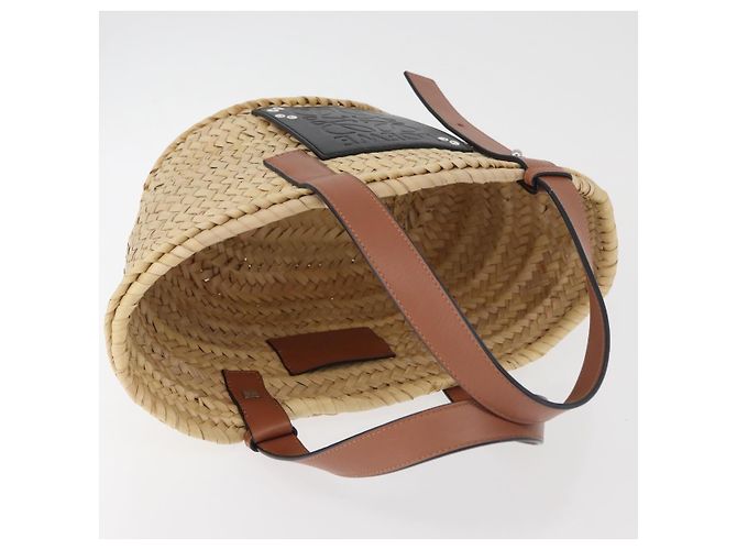 LOEWE Studio Ghibli My Neighbor Totoro Pitch Black Basket Small Auth 167381SAM Beige - vista 6