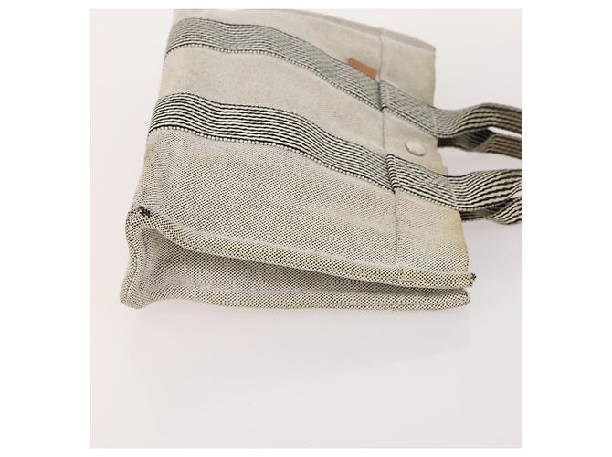 Hermès Borsa Fourre Tout HERMES Cotton 4 Set White Black Red Auth 176443 Nero Bianco Rosso - vista 10