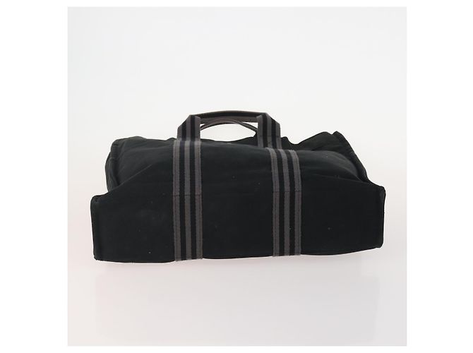 Hermès Borsa Fourre Tout HERMES Cotton 4 Set White Black Red Auth 176443 Nero Bianco Rosso - vista 18