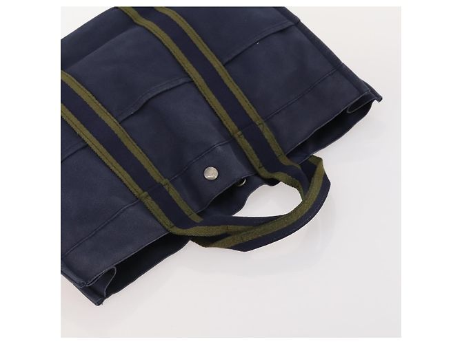 Hermès Borsa Fourre Tout HERMES Cotton 4 Set White Black Red Auth 176443 Nero Bianco Rosso - vista 23