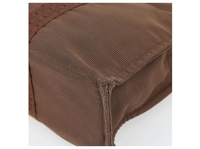 Hermès Bolso HERMES Fourre Tout MM Canvas Marrón Plata Auth 181710 Castaño - vista 15