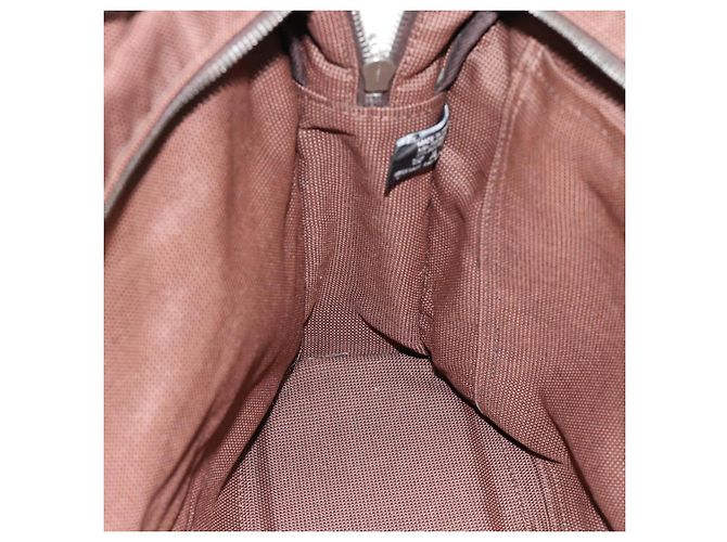 Hermès Bolso HERMES Fourre Tout MM Canvas Marrón Plata Auth 181710 Castaño - vista 19