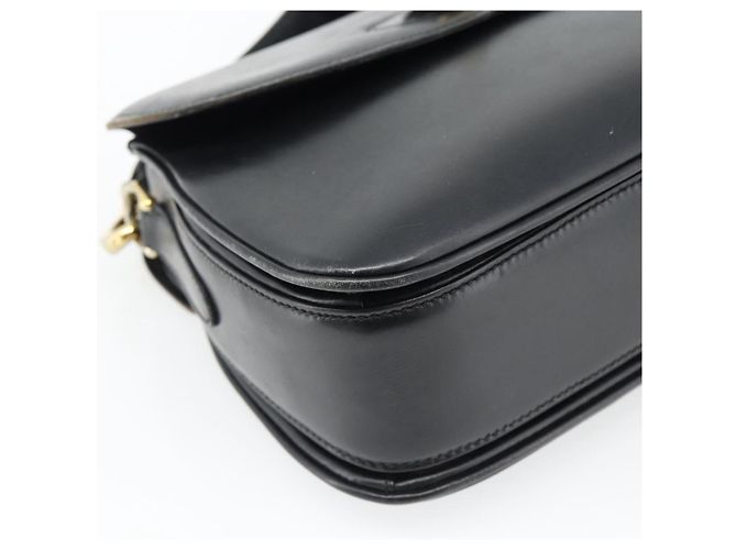 Borsa a Spalla GUCCI Web Sherry Line Pelle Nero Oro Rosso Auth 182780A D'oro - vista 14