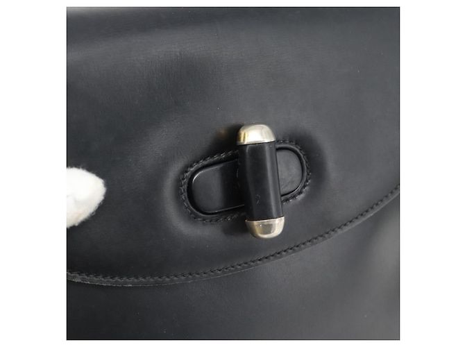 Borsa a Spalla GUCCI Web Sherry Line Pelle Nero Oro Rosso Auth 182780A D'oro - vista 17