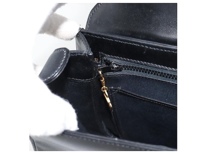 Borsa a Spalla GUCCI Web Sherry Line Pelle Nero Oro Rosso Auth 182780A D'oro - vista 21
