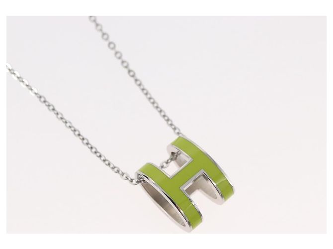 Hermès Collana HERMES Pop Ash H in metallo Argento Autentica 182551M - vista 3