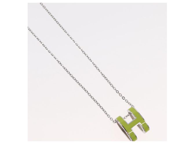 Hermès Collana HERMES Pop Ash H in metallo Argento Autentica 182551M - vista 4