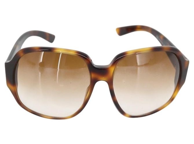 Gafas de sol GUCCI estampado carey plástico marrón Auth BA13260 Castaño - vista 2