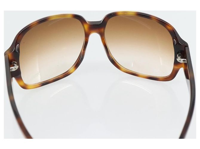 Gafas de sol GUCCI estampado carey plástico marrón Auth BA13260 Castaño - vista 9