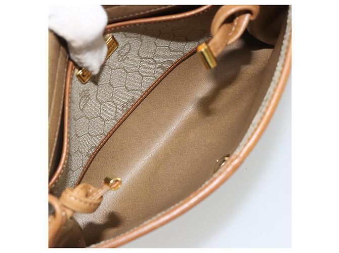Borsa a tracolla Christian Dior in tela nido d'ape PVC Beige Oro Auth BA12951 - vista 11