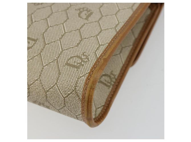Borsa a tracolla Christian Dior in tela nido d'ape PVC Beige Oro Auth BA12951 - vista 15
