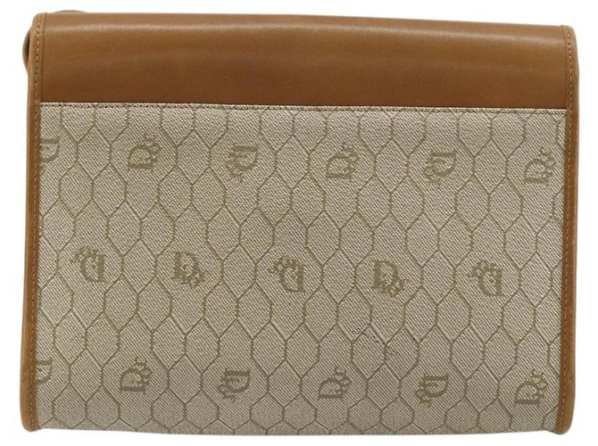 Borsa a tracolla Christian Dior in tela nido d'ape PVC Beige Oro Auth BA12951 - vista 2