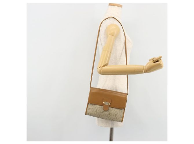 Borsa a tracolla Christian Dior in tela nido d'ape PVC Beige Oro Auth BA12951 - vista 21