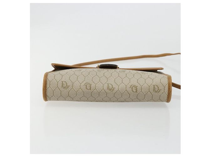 Borsa a tracolla Christian Dior in tela nido d'ape PVC Beige Oro Auth BA12951 - vista 5