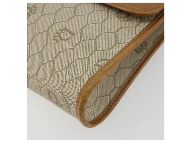 Borsa a tracolla Christian Dior in tela nido d'ape PVC Beige Oro Auth BA12951 - vista 9