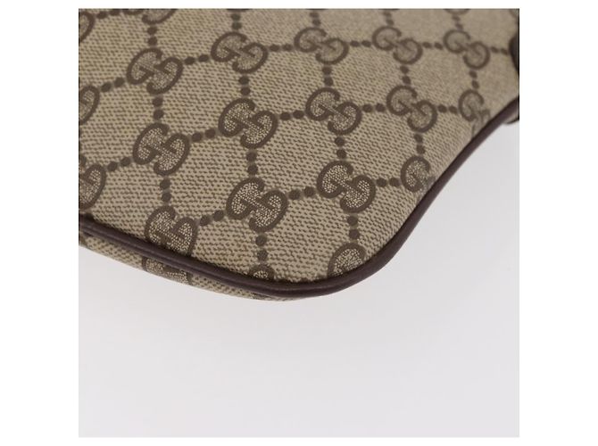 Borsa GUCCI GG Supreme Web Sherry Line PVC Beige Oro 904 02 047 Auth 182470 D'oro - vista 15