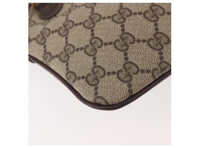 Borsa GUCCI GG Supreme Web Sherry Line PVC Beige Oro 904 02 047 Auth 182470 D'oro - vista 16