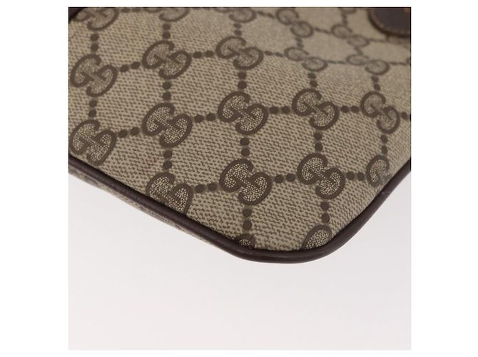 Borsa GUCCI GG Supreme Web Sherry Line PVC Beige Oro 904 02 047 Auth 182470 D'oro - vista 17