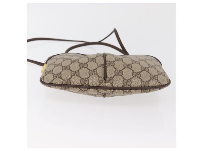 Borsa GUCCI GG Supreme Web Sherry Line PVC Beige Oro 904 02 047 Auth 182470 D'oro - vista 5