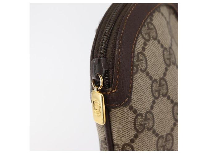 Borsa GUCCI GG Supreme Web Sherry Line PVC Beige Oro 904 02 047 Auth 182470 D'oro - vista 9