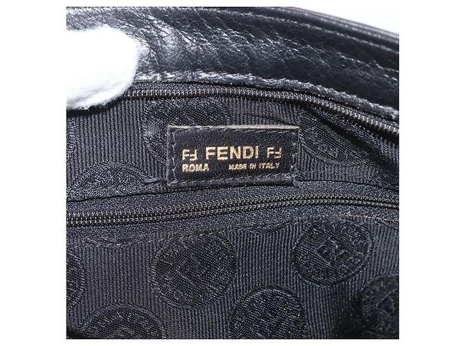 FENDI Schultertasche aus Leder Schwarz Gold Authentisch 182453 Golden - Ansicht 11