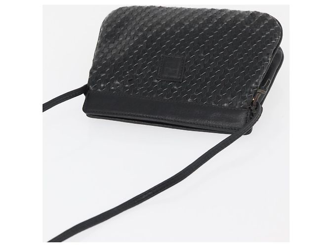 FENDI Schultertasche aus Leder Schwarz Gold Authentisch 182453 Golden - Ansicht 6
