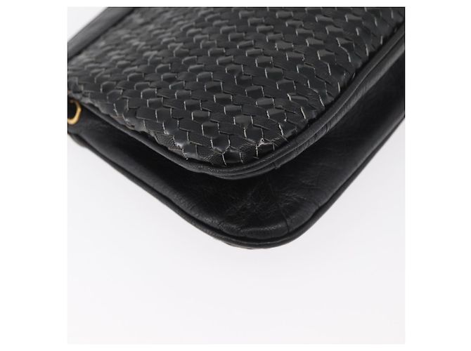 FENDI Schultertasche aus Leder Schwarz Gold Authentisch 182453 Golden - Ansicht 9