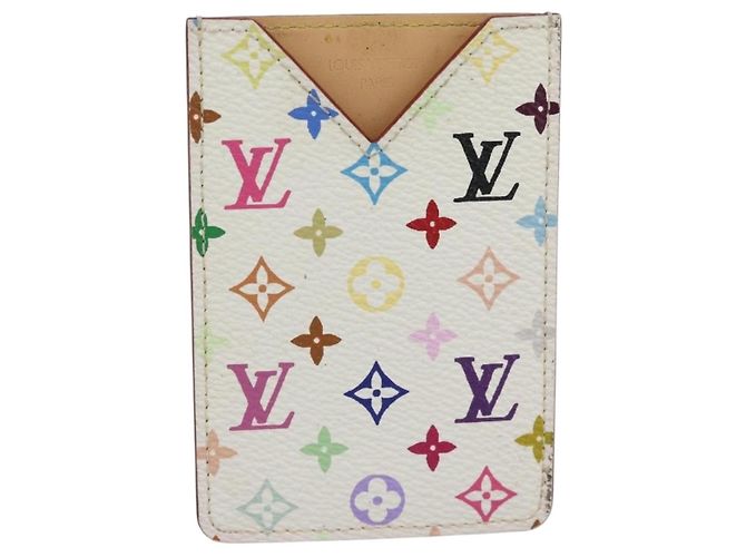 LOUIS VUITTON Monogram Multicolor Etui Hand Mirror White M92651 LV Auth 180917 Bianco - vista 13