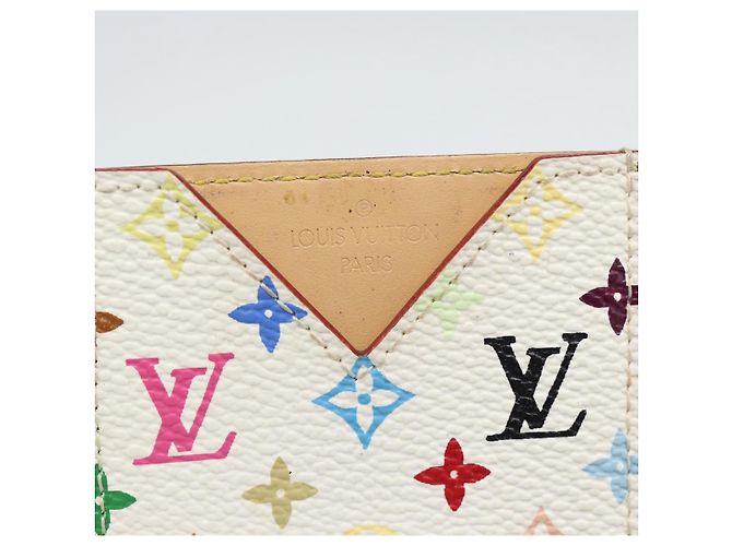 LOUIS VUITTON Monogram Multicolor Etui Hand Mirror White M92651 LV Auth 180917 Bianco - vista 17