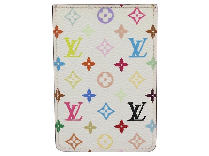 LOUIS VUITTON Monogram Multicolor Etui Hand Mirror White M92651 LV Auth 180917 Bianco - vista 2