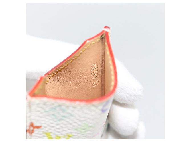 LOUIS VUITTON Monogram Multicolor Etui Hand Mirror White M92651 LV Auth 180917 Bianco - vista 9