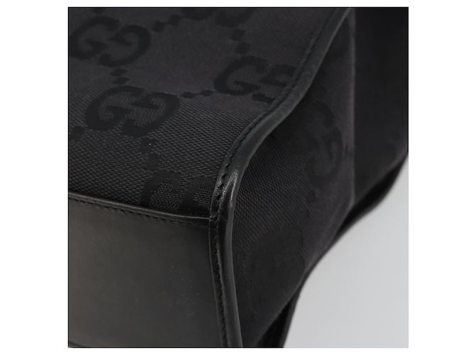 Borsa Tote GUCCI GG Canvas Nera Argento 002 1064 3444 Auth 182085A Nero - vista 15