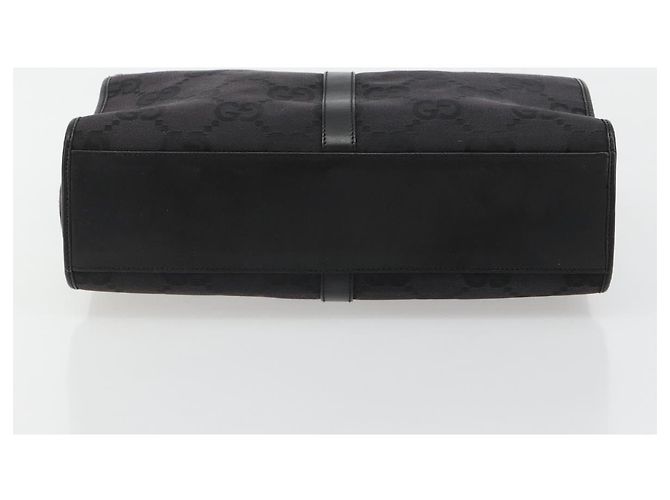 Borsa Tote GUCCI GG Canvas Nera Argento 002 1064 3444 Auth 182085A Nero - vista 5